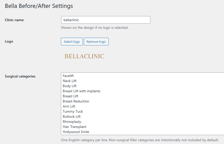Bella Before/After gives clinics a branded production system instead of manual graphic work every time
