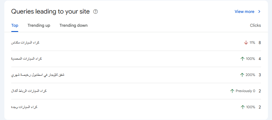 Leading queries confirm the direction toward service-focused search demand
