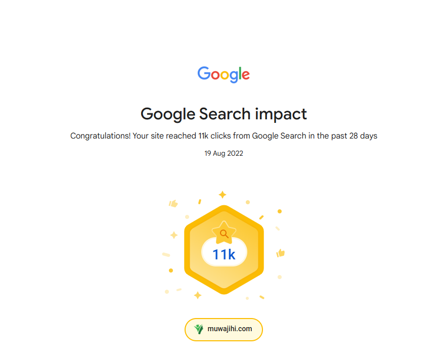 Google Search impact milestone
