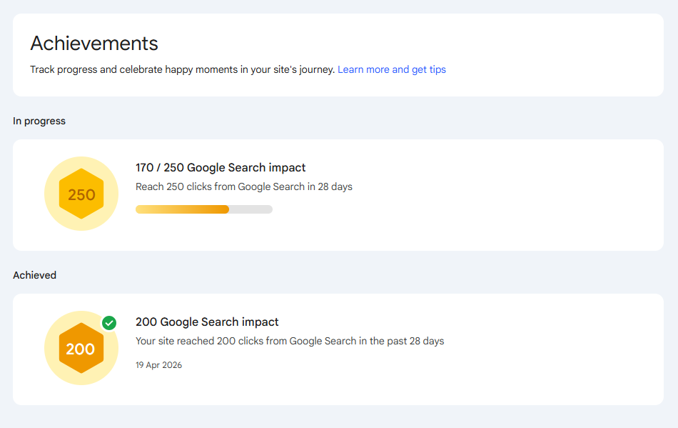 Google Search achievements