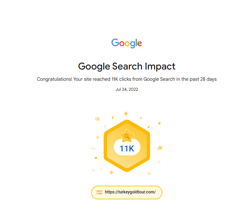 Search impact milestone